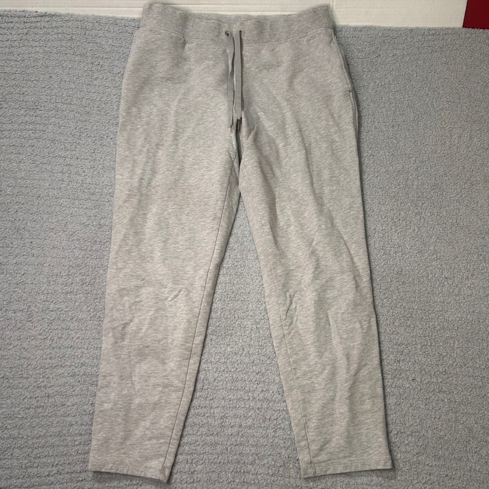 Victoria Sport Joggers Tapered Mesh Panel Medium Grey Athleisure Loungewear